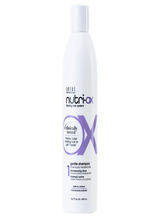 NUTRI-OX Gentle Shampoo Chemically-Treated for Colored Thinning Hair | Thicker, Fuller-Looking Hair | Clinically & Dermatologically Tested | Peppermint | Color-Safe, 15.2 Fl Oz - Image 1